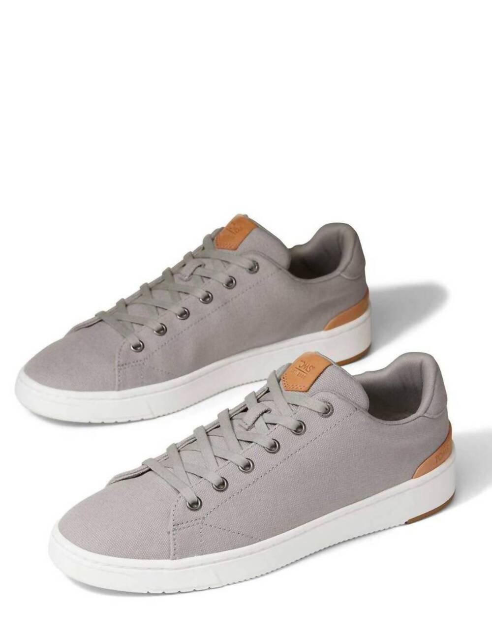 NEW TOMS men's travel lite low canvas sneaker in drizzle grey